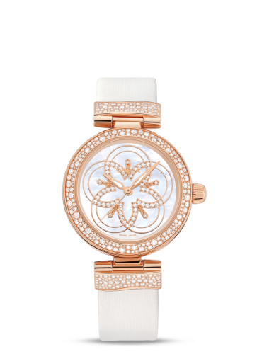 Omega LadyMatic Co-Axial 34 Red Gold Diamond / Diamond Flower